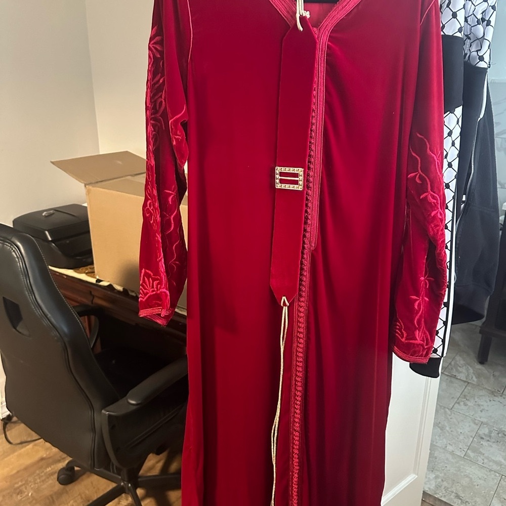 Moroccan velvet kaftan